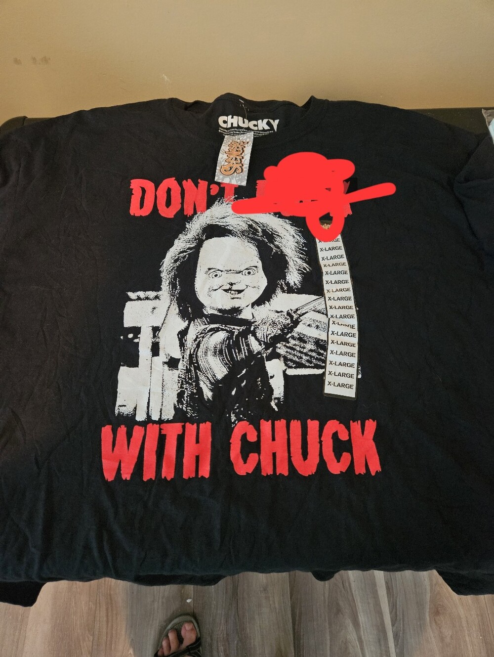 NWT "Don't **** With Chuck " Black Graphic Tee